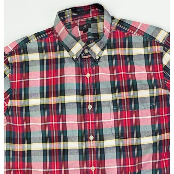 J. Crew Slim Oxford Size Large Mens Multi Check Button Down Long Sleeve Shirt - Picture 10 of 10